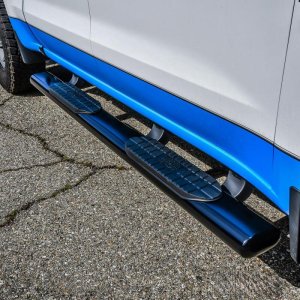Chevrolet Silverado Crew Cab Nerf Bars - Westin - PRO TRAXX 6, Oval - Black - `19-`21