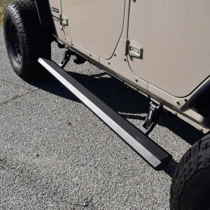 Jeep Wrangler JKU Running Boards - Westin - Pro-e Power (Electric), 6-inch Aluminum, LED Lighting, IP68 Motors - Textured Black - `07-`18