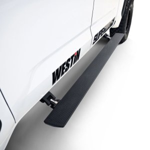 Toyota Tundra Running Boards - Westin - Pro-e Power, Electric, 6 in. Wide Aluminum with LED Lights - Textured Black - `22-`23