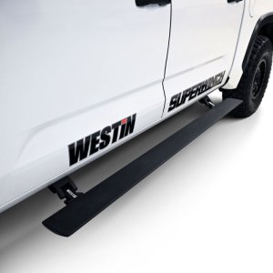 Toyota Tundra Running Boards - Westin - Pro-e Power, Electric, 6 in. Wide Aluminum with LED Lights - Textured Black - `22-`23