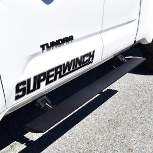 Toyota Tundra Power Running Boards - Westin - Pro-e Power, Electric Retractable, 6 in. Aluminum, LED, IP68 Motors - Textured Black - `22-`25