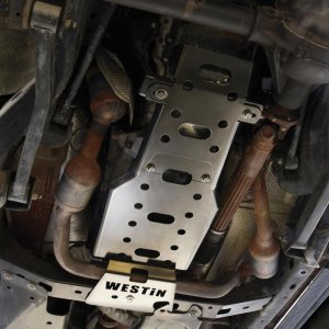 Jeep Wrangler Skid Plate - Westin - Transmission Pan - Textured Black - `07-`11 Jeep Wrangler Skid Plate - Westin - Transmission Pan - Textured Black - `07-`11