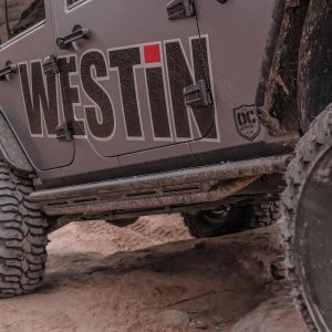 Jeep Wrangler Unlimited Rock Rail Steps - Westin - Triple Tube - Textured Black - `07-`17