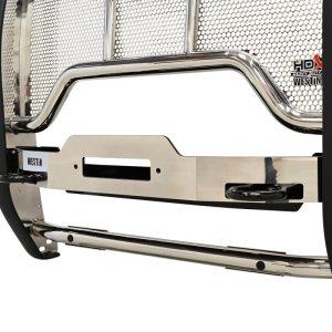 Ford F-150 Winch Tray Face Plate - Front - Westin - MAX - Polished Stainless Steel - `09-`17
