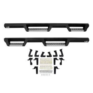Jeep Wrangler JKU Nerf Bars - Westin - HDX Stainless Drop - Textured Black - `07-`18