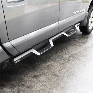 Nissan Titan XD Crew Nerf Bars - Westin - HDX Drop - Textured Black - `16-`18