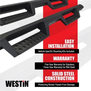 Chevrolet Silverado Nerf Bars - Westin - HDX Drop - Textured Black - `19-`27