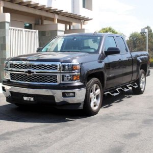 Chevrolet Silverado 1500 Nerf Bars - Wheel to Wheel - Westin - HDX Stainless Drop - Textured Black - `14-`18