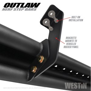 Ram 1500 Classic Crew Cab Nerf Bars - Westin - Outlaw - Textured Black - `19-`23