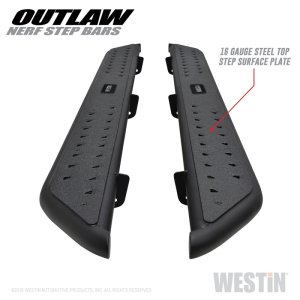Ram 3500 Crew Cab Nerf Bars - Westin - Outlaw - Textured Black - `11-`23