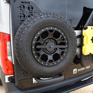 Mercedes-Benz Sprinter Tire Carrier - Rear - Westin - XTS Rear - Textured Black - `19-`24