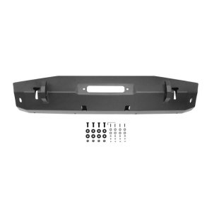 Jeep Wrangler Bumper - Front - Westin - WJ2 Stubby Front Bumper w/Bull Bar - Textured Black - `18-`22