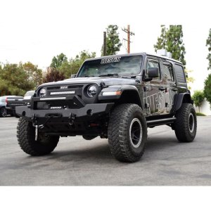 Jeep Wrangler Bumper - Front - Westin - WJ2 Full Width w/LED Light Bar Mount - Textured Black - `18-`20