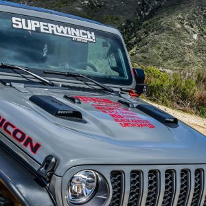 Jeep Wrangler Hood Scoops - Westin - LED - Textured Black - `18-`20