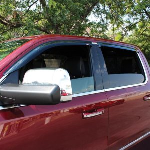 RAM 1500 Crew Cab Wind Deflectors - Side - Westin - Wade Slim - Smoke - 2019