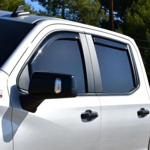 Chevrolet Silverado Wind Deflectors - Westin - In-Channel - Smoke - `19-`21 Chevrolet Silverado Wind Deflectors - Westin - In-Channel - Smoke - `19-`21