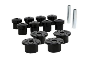 Toyota Tacoma Bushing Kit - Rear - Whiteline - Leaf Spring and Shackle - Black - `05-`13