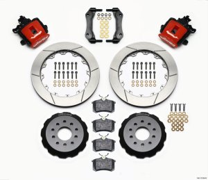 Ford Mustang Brake Kit - Rear - Wilwood - Combination Parking Brake - Red - `94-`04