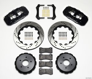 Chevrolet Corvette Brake Kit - Rear - Wilwood - AERO4 14.00in Drilled Rotors + BP-10 Pads - `97-`04