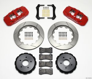 Chevrolet Corvette C5 Brake Kit - Rear - Wilwood - AERO4 Calipers, BP-10 Pads, 14.00