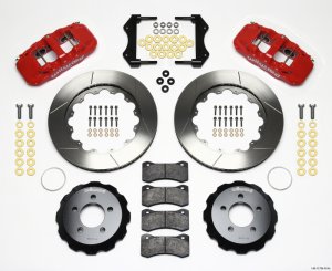 Dodge Challenger Brake Kit - Front - Wilwood - AERO6 with 14.25 Rotors - Red - `05-`10