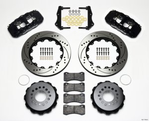 Chrysler 300C Brake Kit - Rear - Wilwood - AERO4 + 14.25in Drilled Rotors + BP-10 Pads - `06-`10