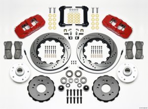 Ford F150 Brake Kit - Front - Wilwood - AERO6, 14.25in Drilled - Red - `97-`03
