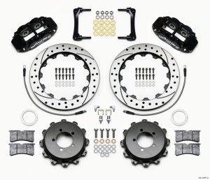 Scion FR-S Brake Kit - Rear - Wilwood - Narrow Superlite 4R + BP-10 Pads + 12.88in Drilled Rotors - `12-`27