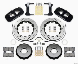 Subaru WRX Brake Kit - Front - Wilwood - AERO6 Calipers + 14.00 Drilled Rotors + Lines - `99-`12