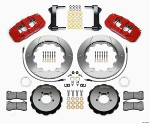 Subaru WRX Brake Kit - Front - Wilwood - AERO6 14.00 Rotors - Red - `99-`12
