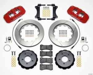 Pontiac G8 Brake Kit - Front - Wilwood - AERO6 14.25 GT + Lines - Red - `08-`09