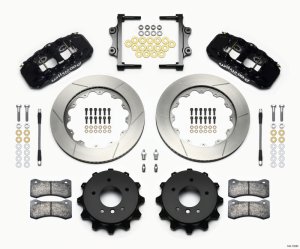 BMW 3 Series Big Brake Kit - Rear - Wilwood - AERO4, 14.00x1.10 GT Rotors + BP-10 Pads, W4AR Calipers, with Lines - Black - `07-`11 BMW 3 Series Big Brake Kit - Rear - Wilwood - AERO4, 14.00x1.10 GT Rotors + BP-10 Pads, W4AR Calipers, with Lines - Black - `07-`11