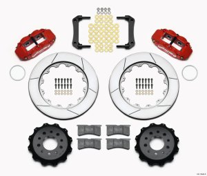 Chevrolet Camaro Brake Kit - Rear - Wilwood - Narrow Superlite 4R, 14.00in Rotors, BP-10 Pads - Red - `10-`15 Chevrolet Camaro Brake Kit - Rear - Wilwood - Narrow Superlite 4R, 14.00in Rotors, BP-10 Pads - Red - `10-`15