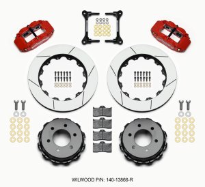 Ford F150 Brake Kit - Rear - Wilwood - Narrow Superlite 4R + BP-10 Pads + 14.25in Rotors - Red - `12-`27