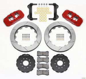 Chevrolet Corvette C6 Brake Kit - Front - Wilwood - AERO6 Calipers + 15.00 Rotors - Red - `05-`13