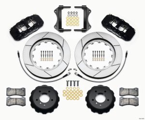 BMW 3 Series Brake Kit - Front - Wilwood - AERO6 Front Hat Kit, 15.00 x 1.25 in directional rotors, w/ lines - `07-`11 BMW 3 Series Brake Kit - Front - Wilwood - AERO6 Front Hat Kit, 15.00 x 1.25 in directional rotors, w/ lines - `07-`11