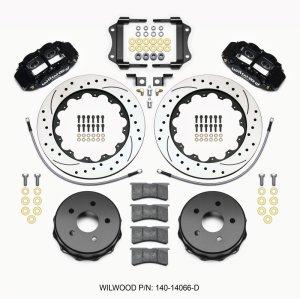 Jeep JK Brake Kit - Rear - Wilwood - Superlite 4R + BP-10 Pads + 14.00in Drilled Rotors - `07-`18