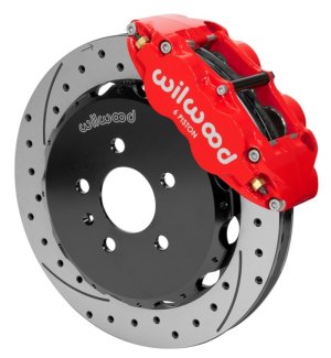 Audi A4 Brake Kit - Front - Wilwood - Forged Narrow Superlite 6R 12.88in Rotor Dia - Red - `03-`08