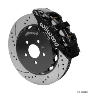 Audi A5 Brake Kit - Front - Wilwood - AERO6 + SRP Drilled & Slotted Rotors - `08-`12