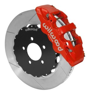 Ford Crown Victoria Brake Kit - Front - Wilwood - AERO6 14.00in GT Rotors - Red - `03-`11