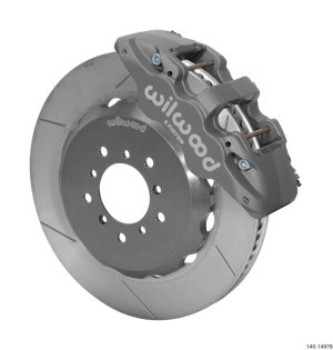 BMW M3 Brake Kit - Front - Wilwood - AERO6R/ST, 14.00in Road Race - Gray Hard Anodize - `00-`06