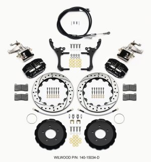 Mazda Miata Brake Kit - Rear - Wilwood - Dynapro Radial4 / MC4 + Drilled 12.88 Rotors + BP-10 Pads - `06-`15