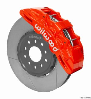 Chevrolet Corvette Brake Kit - Front - Wilwood - SX6R 14in GT Slotted - Red - `05-`13 Chevrolet Corvette Brake Kit - Front - Wilwood - SX6R 14in GT Slotted - Red - `05-`13