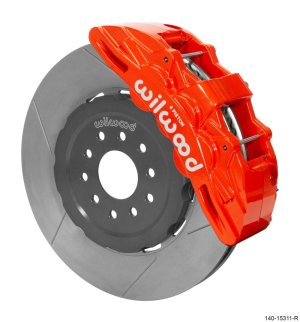 Chevrolet Corvette Brake Kit - Front - Wilwood - SX6R GT Slotted 15in - Red - `05-`13