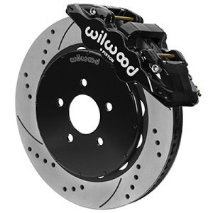 Ford Mustang Brake Kit - Front - Wilwood - Aero6R 14in Slotted Rotors - Black Powder Coat - `94-`04 Ford Mustang Brake Kit - Front - Wilwood - Aero6R 14in Slotted Rotors - Black Powder Coat - `94-`04