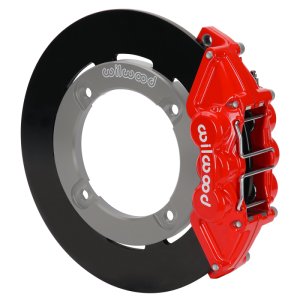 Honda Talon 1000 Brake Kit - Rear - Wilwood - Plain Face Steel Rotors - Red - `19-`22