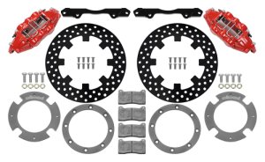 Can-Am X3RS Brake Kit - Rear - Wilwood - Drilled Rotors - Red - `17-`21 Can-Am X3RS Brake Kit - Rear - Wilwood - Drilled Rotors - Red - `17-`21