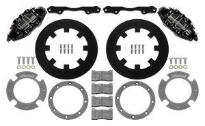 Can-Am X3RS Brake Kit - Rear - Wilwood - 6-Piston + Undrilled Rotors - Black - `17-`21