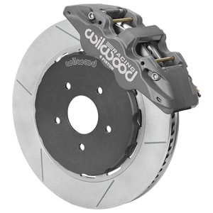 Ford Mustang Brake Kit - Front - Wilwood - AERO6 RACE 14in GT Slotted - Grey - `94-`04