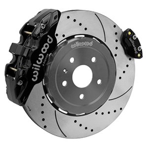 Chevrolet Corvette C8 Brake Kit - Rear - Wilwood - Aero4 + Drilled & Slotted Rotors - Black - `20-`23